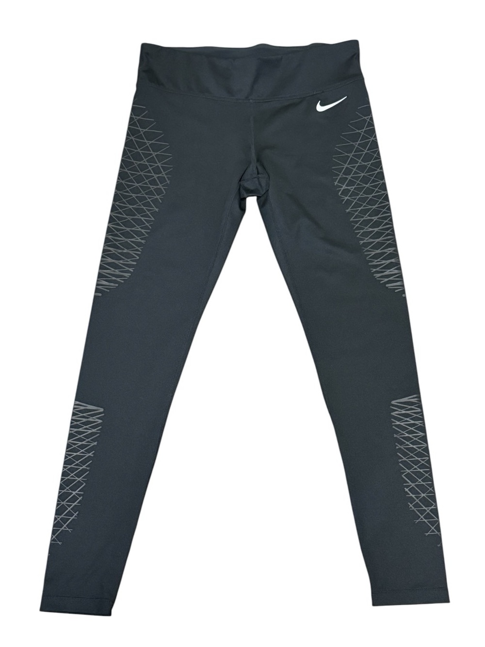 Nike Women’s Large Dri-FIT Black Reflective Running Leggings